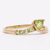 Anello vintage in oro giallo 9k con peridoti
