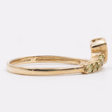 Anello vintage in oro giallo 9k con peridoti