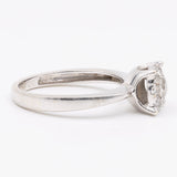 Anello vintage in oro bianco 9k con diamanti (0.43ctw)