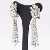 ORECCHINI PENDENTI VINTAGE IN ORO BIANCO 18K CON DIAMANTI (20.80CTW CA.), ANNI ‘60/‘70