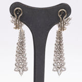 ORECCHINI PENDENTI VINTAGE IN ORO BIANCO 18K CON DIAMANTI (20.80CTW CA.), ANNI ‘60/‘70