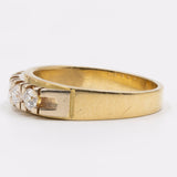 Anello vintage a riviera in oro giallo 18k con diamanti (0,50ctw), anni '70