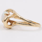 Anello vintage in oro giallo 14k con opale (1ct), anni '70