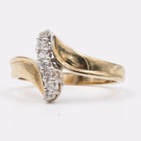 Anello vintage in oro giallo 9k con diamanti (0.14ctw)