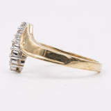 Anello vintage in oro giallo 9k con diamanti (0.14ctw)