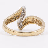 Anello vintage in oro giallo 9k con diamanti (0.14ctw)