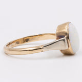 Anello vintage in oro giallo 9k con opale, anni '70