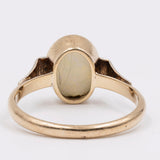 Anello vintage in oro giallo 9k con opale, anni '70
