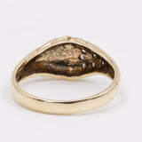 Anello vintage in oro giallo 12k con diamanti, anni '70