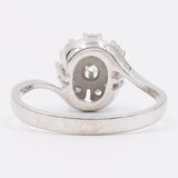 Anello vintage in oro bianco 14k con diamanti (0,50ctw), anni '70