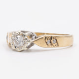 Anello vintage in oro giallo 9k e diamanti (0,15ctw)