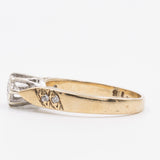 Anello vintage in oro giallo 9k e diamanti (0,15ctw)