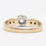 Anello vintage in oro giallo 9k e diamanti (0,15ctw)