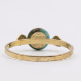 Anello vintage in oro giallo 8k con turchese