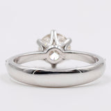 *RISERVATO* Anello solitario in oro bianco 18K con diamante centrale (1.24ct) e diamanti laterali