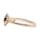Anello vintage in oro giallo 9k con granato