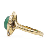 Anello vintage in oro giallo 18k con crisoprasio