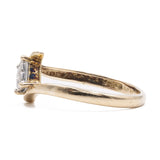 Anello vintage in oro 9k con diamanti (0,09ctw)