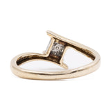 Anello vintage in oro 9k con diamanti (0,09ctw)