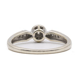 Anello vintage in oro bianco 9k con diamanti (0,08ctw)