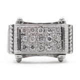 Anello vintage in platino con diamanti , anni '40