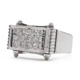 Anello vintage in platino con diamanti , anni '40