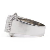 Anello vintage in platino con diamanti , anni '40