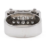Anello vintage in platino con diamanti , anni '40