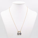 Collana vintage in oro giallo 9K con opali triplet