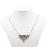 Collier Art Nouveau in oro bianco 14K con diamanti (0.90ctw ca.), anni ‘10/‘20