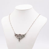 Collier Art Nouveau in oro bianco 14K con diamanti (0.90ctw ca.), anni ‘10/‘20