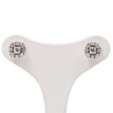 Orecchini in oro bianco 18k e diamanti (0,92ctw), anni '70