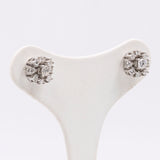 Orecchini in oro bianco 18k e diamanti (0,92ctw), anni '70