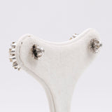 Orecchini a margherita vintage in oro bianco 18K con perle e diamanti (0.80ctw ca.), anni '60