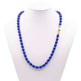 Collana vintage con lapizlazzuli e susta in oro giallo 9k