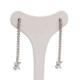 Orecchini pendenti in oro bianco 18k e 14k con diamanti (0.92ctw)