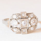 Anello Art Déco in oro bianco 18K con diamanti (0.54ctw ca.), anni ‘20/‘30