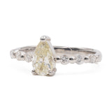 ANELLO IN PLATINO 900 CON DIAMANTE A GOCCIA (1.18CTW)