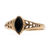 Anello vintage in oro giallo 9k con onice