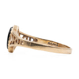 Anello vintage in oro giallo 9k con onice
