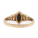 Anello vintage in oro giallo 9k con onice