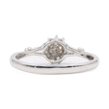 Anello vintage in oro bianco 9k con diamanti