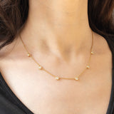 Collier vintage in oro giallo 18K con diamanti di taglio brillante (1ctw ca.), anni ‘70