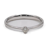 Anello vintage solitario in oro bianco 18k con diamante (0,07ct)