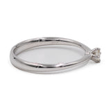 Anello vintage solitario in oro bianco 18k con diamante (0,07ct)