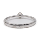 Anello vintage solitario in oro bianco 18k con diamante (0,07ct)