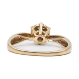Anello vintage in oro giallo 9k con diamanti