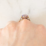 Anello da cocktail vintage in oro giallo 9K con ametista (2.10ct ca.), anno 1990