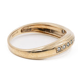 Anello vintage in oro giallo 9k con topazi azzurri