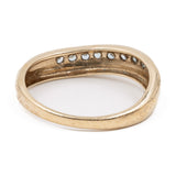 Anello vintage in oro giallo 9k con topazi azzurri